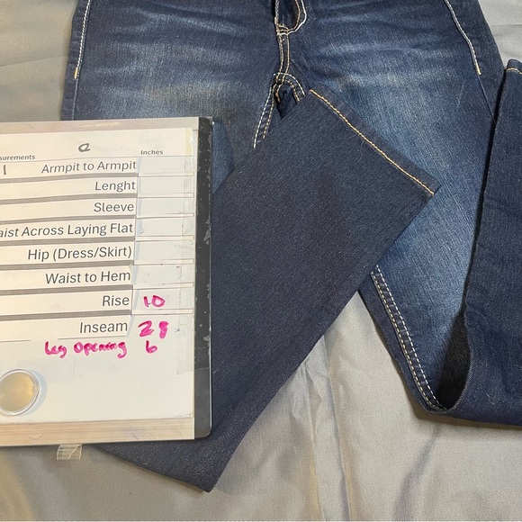 U.S. Polo Assn. Kate Women's skinny Jeans - Dark Blue 3/4 Short - Picture 6 of 7